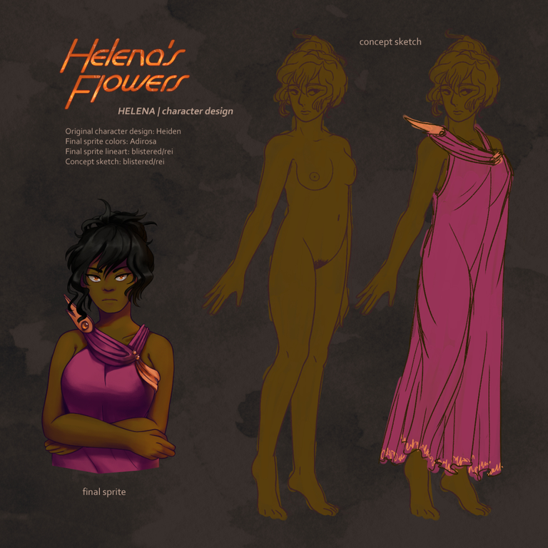 Helena's Flowers - Character art